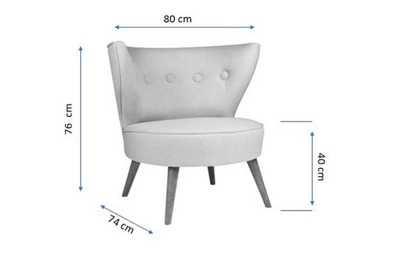 Biby Fåtölj med Armstöd - Beige - Möbler - Vardagsrum - Fåtöljer