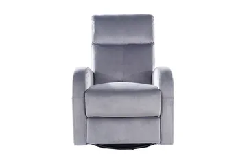 Athos Reclinerfåtölj Ställbar - Sammet/Grå - Möbler - Vardagsrum - Fåtöljer - Biofåtöljer & reclinerfåtöljer