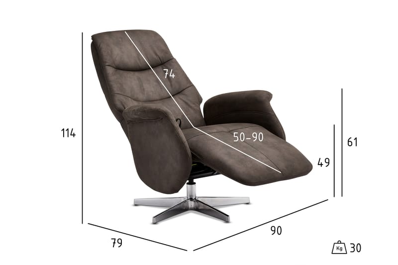 CHI Recliner Brun - Möbler - Vardagsrum - Fåtöljer - Biofåtöljer & reclinerfåtöljer