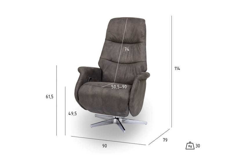 CHI Recliner Brun - Möbler - Vardagsrum - Fåtöljer - Biofåtöljer & reclinerfåtöljer
