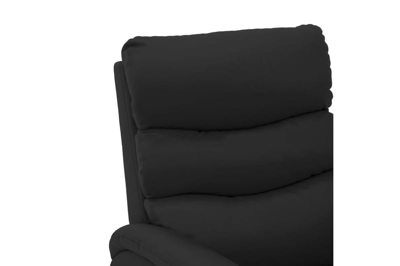 Fällbar fåtölj svart konstläder - Svart - Möbler - Vardagsrum - Fåtöljer - Biofåtöljer & reclinerfåtöljer