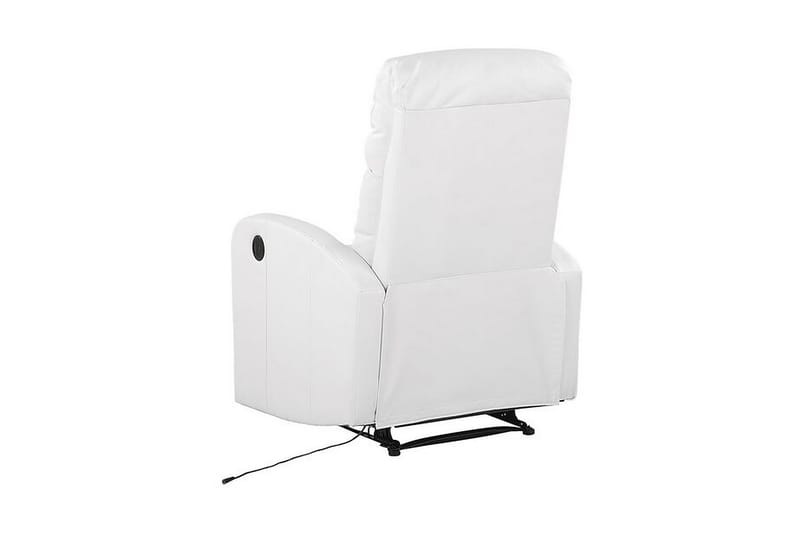 KALETON Fåtölj LED-belysning + USB-port Vit - Möbler - Vardagsrum - Fåtöljer - Biofåtöljer & reclinerfåtöljer