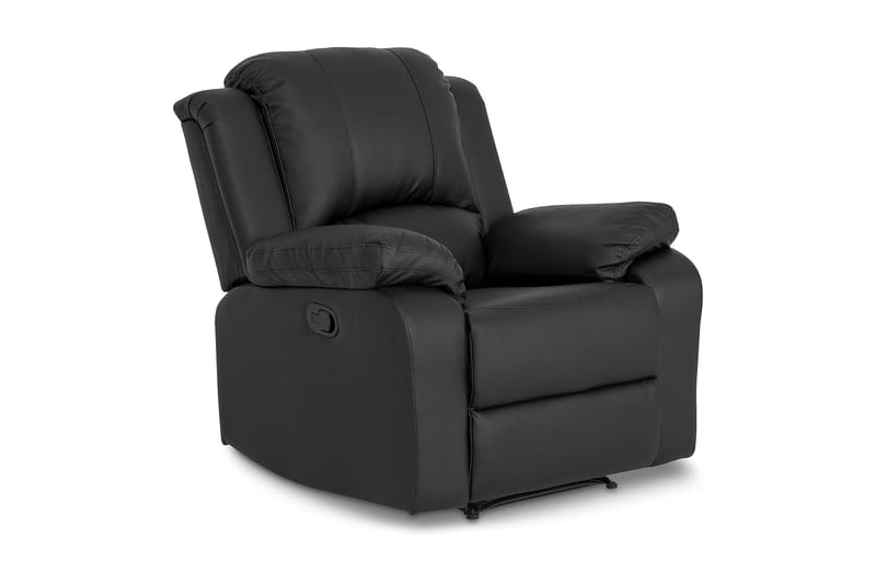 Norbo Skön Reclinerfåtölj Biofåtölj - Fällbar fåtölj i Konstläder - Vilfåtölj - Svart - Möbler - Vardagsrum - Fåtöljer - Biofåtöljer & reclinerfåtöljer