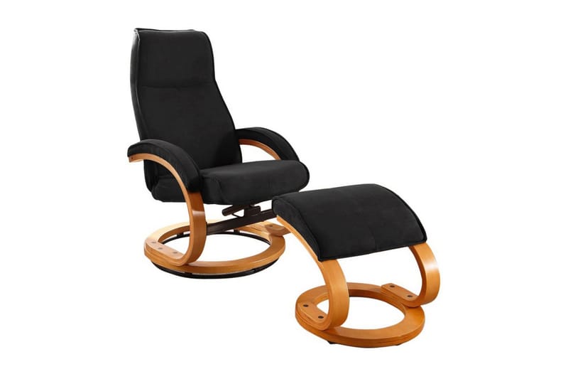 PAPRIKA Recliner|Ottoman black microfiber |Bokfané - Möbler - Vardagsrum - Fåtöljer - Biofåtöljer & reclinerfåtöljer