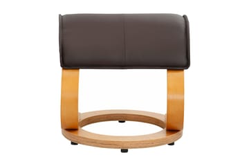PAPRIKA Recliner|Ottoman brown genuine Läder |Bokf