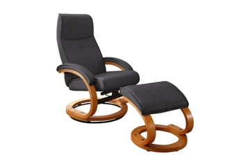 PIATA Reclinerfåtölj Läder Svart