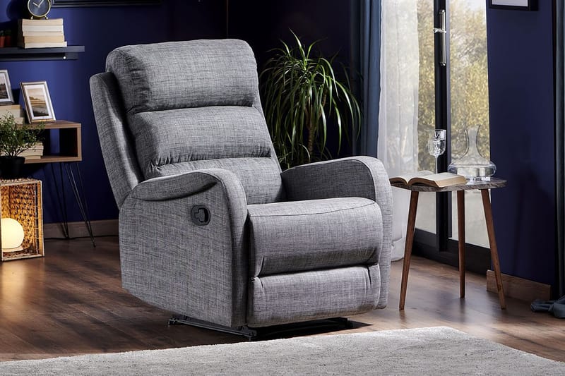 RECLINERFÅTÖLJ Grå - Möbler - Vardagsrum - Fåtöljer - Biofåtöljer & reclinerfåtöljer
