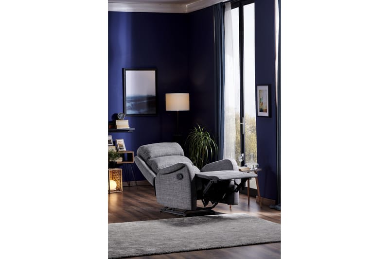 RECLINERFÅTÖLJ Grå - Möbler - Vardagsrum - Fåtöljer - Biofåtöljer & reclinerfåtöljer