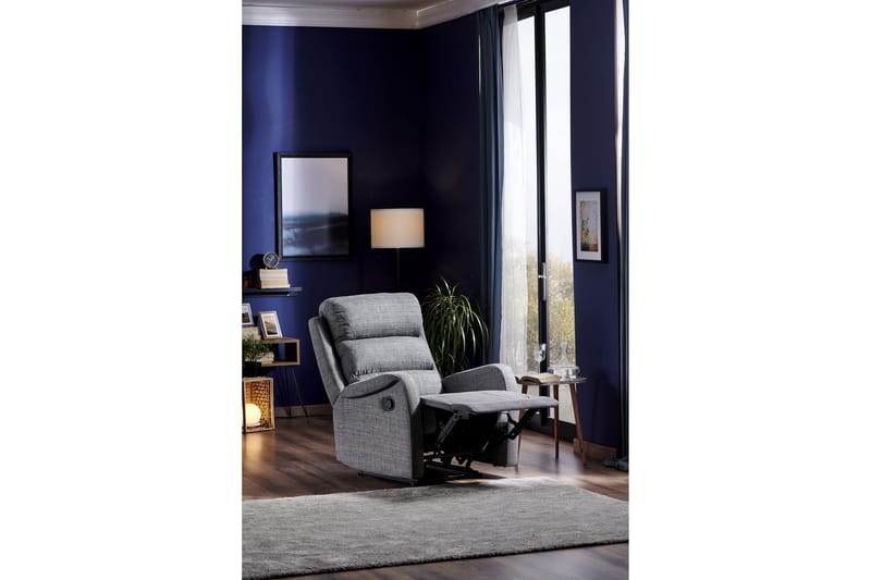 RECLINERFÅTÖLJ Grå - Möbler - Vardagsrum - Fåtöljer - Biofåtöljer & reclinerfåtöljer