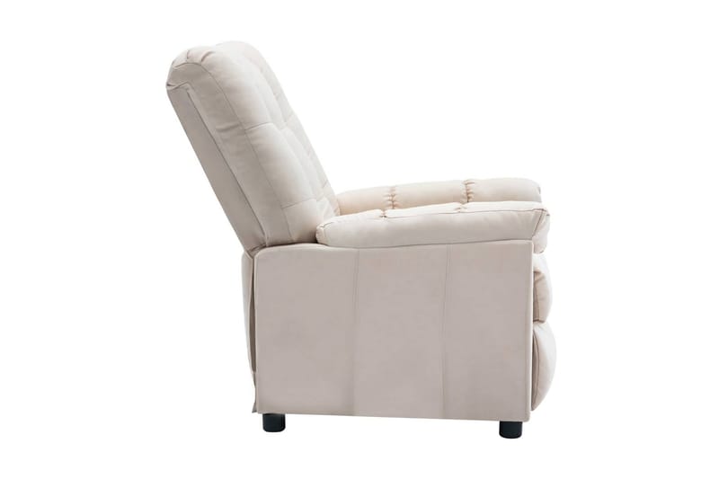 Reclinerfåtölj gräddvit tyg - Vit - Möbler - Vardagsrum - Fåtöljer - Biofåtöljer & reclinerfåtöljer