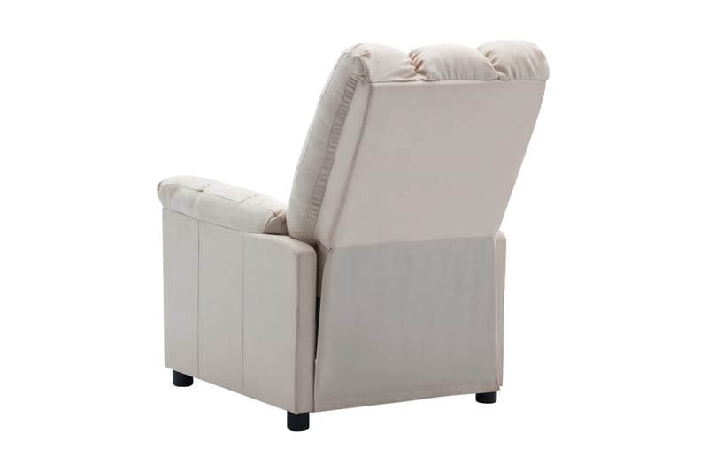 Reclinerfåtölj gräddvit tyg - Vit - Möbler - Vardagsrum - Fåtöljer - Biofåtöljer & reclinerfåtöljer
