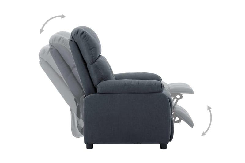 Reclinerfåtölj ljusgrå tyg - Grå - Möbler - Vardagsrum - Fåtöljer - Biofåtöljer & reclinerfåtöljer