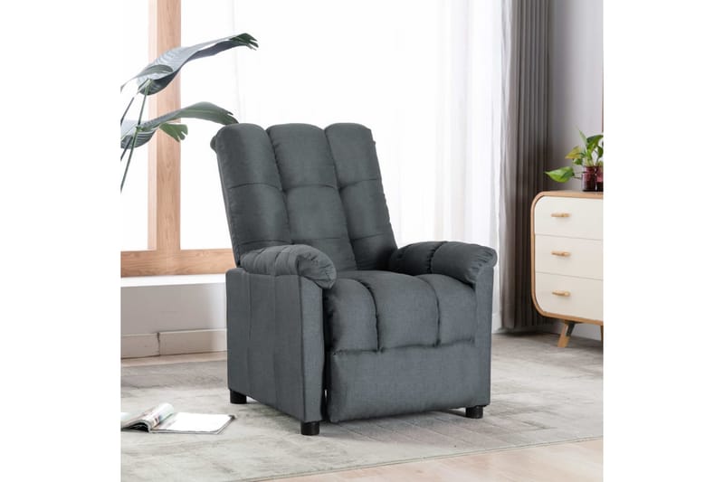 Reclinerfåtölj ljusgrå tyg - Grå - Möbler - Vardagsrum - Fåtöljer - Biofåtöljer & reclinerfåtöljer