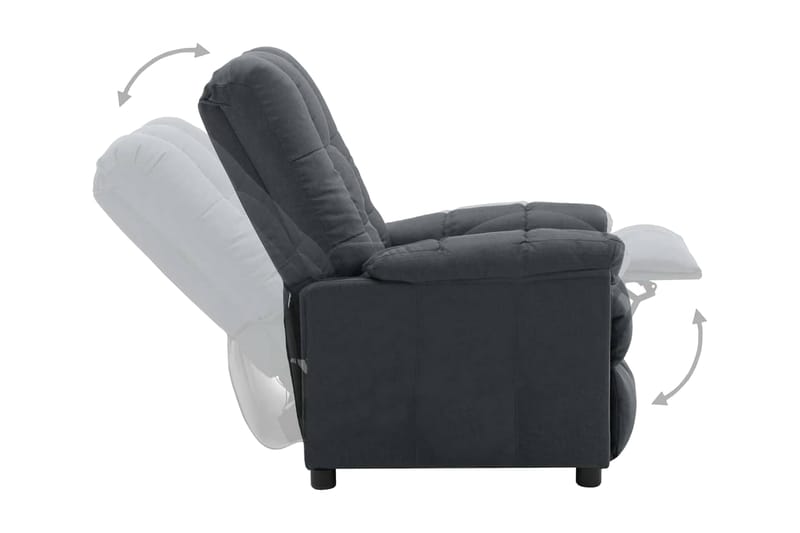Reclinerfåtölj ljusgrå tyg - Grå - Möbler - Vardagsrum - Fåtöljer - Biofåtöljer & reclinerfåtöljer