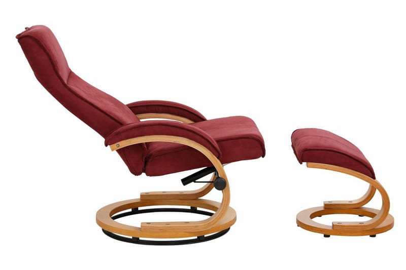 Reclinerfåtölj Loft24 Pasha Reclinerfåtölj Microfiber Röd - Möbler - Vardagsrum - Fåtöljer - Biofåtöljer & reclinerfåtöljer