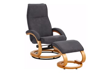 Reclinerfåtölj Loft24 Pasha Reclinerfåtölj Microfiber Grå - Möbler - Vardagsrum - Fåtöljer - Biofåtöljer & reclinerfåtöljer