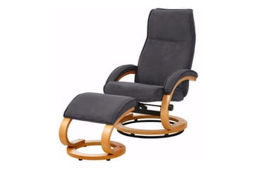 Reclinerfåtölj Loft24 Pasha Reclinerfåtölj Microfiber Grå - Möbler - Vardagsrum - Fåtöljer - Biofåtöljer & reclinerfåtöljer