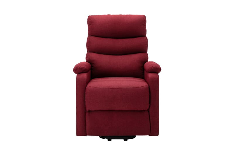 Reclinerfåtölj med uppresningsfunktion vinröd tyg - Röd - Möbler - Vardagsrum - Fåtöljer - Biofåtöljer & reclinerfåtöljer