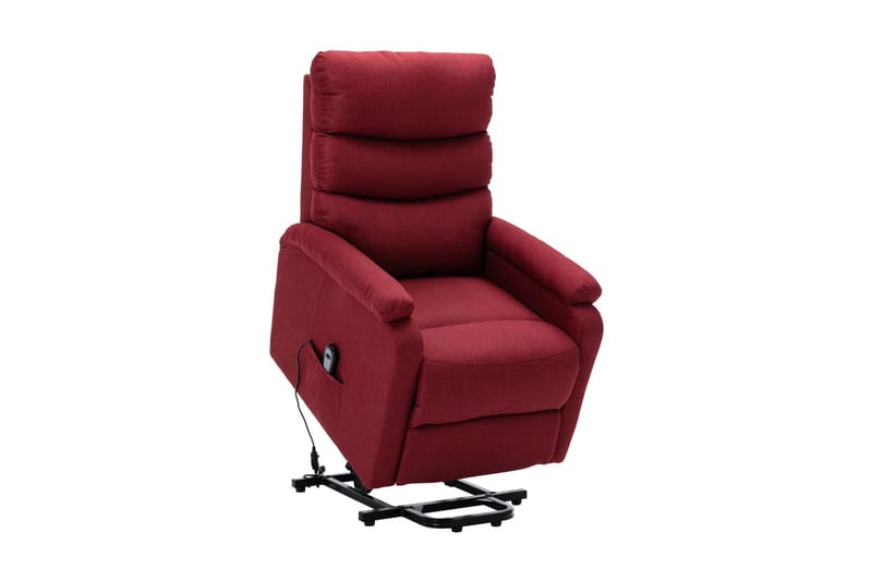 Reclinerfåtölj med uppresningsfunktion vinröd tyg - Röd - Möbler - Vardagsrum - Fåtöljer - Biofåtöljer & reclinerfåtöljer