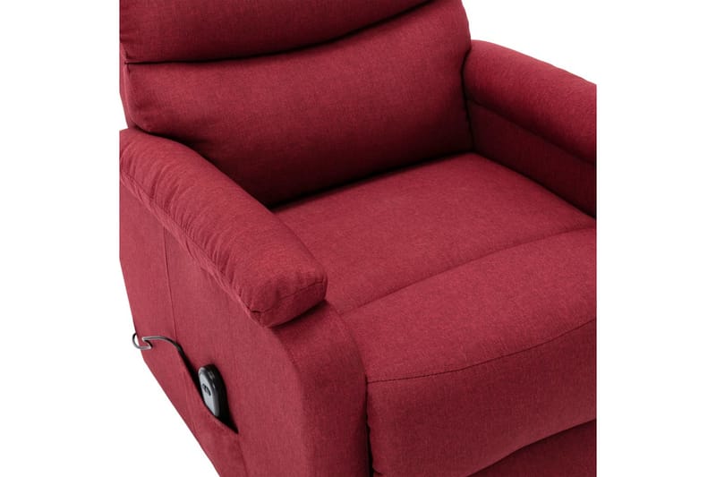 Reclinerfåtölj med uppresningsfunktion vinröd tyg - Röd - Möbler - Vardagsrum - Fåtöljer - Biofåtöljer & reclinerfåtöljer