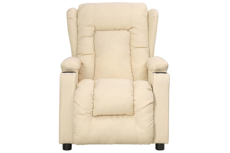 Reclinerfåtölj med uppresningshjälp gräddvit tyg - Kräm - Möbler - Vardagsrum - Fåtöljer - Biofåtöljer & reclinerfåtöljer