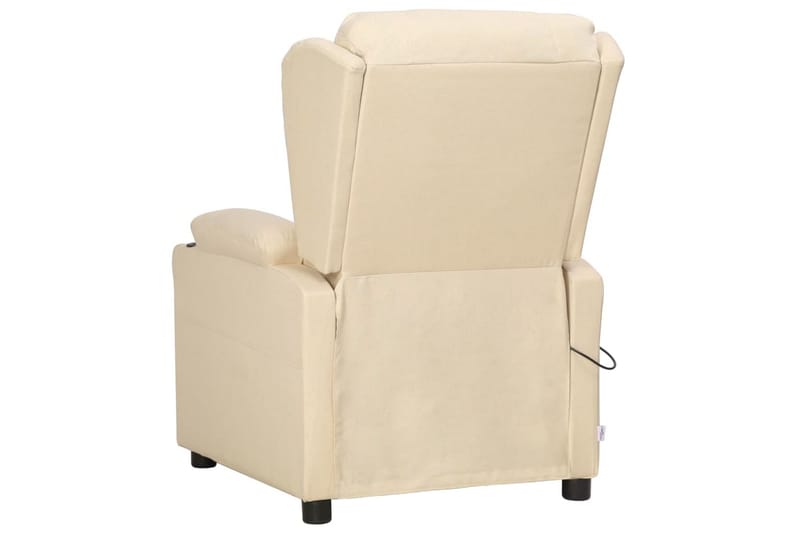Reclinerfåtölj med uppresningshjälp gräddvit tyg - Kräm - Möbler - Vardagsrum - Fåtöljer - Biofåtöljer & reclinerfåtöljer