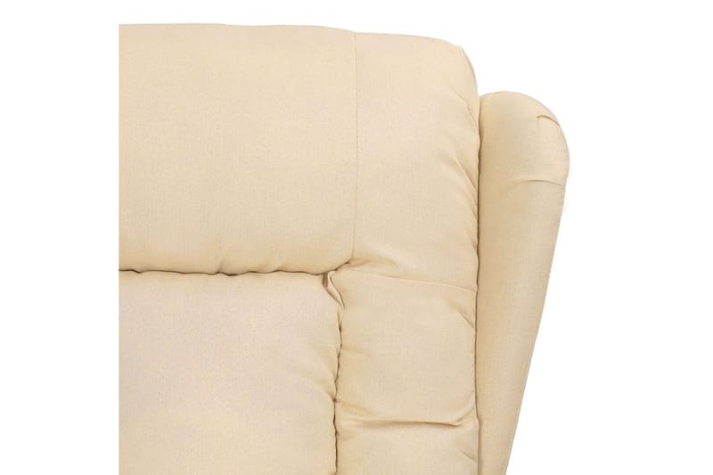 Reclinerfåtölj med uppresningshjälp gräddvit tyg - Kräm - Möbler - Vardagsrum - Fåtöljer - Biofåtöljer & reclinerfåtöljer
