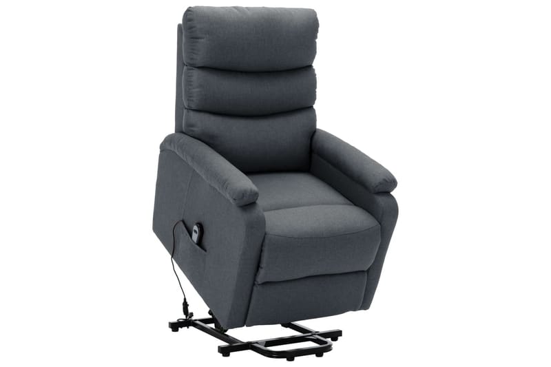 Reclinerfåtölj med uppresningshjälp ljusgrå tyg - Grå - Möbler - Vardagsrum - Fåtöljer - Biofåtöljer & reclinerfåtöljer