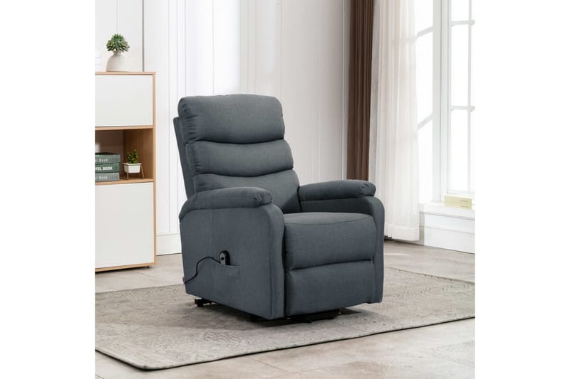 Reclinerfåtölj med uppresningshjälp ljusgrå tyg - Grå - Möbler - Vardagsrum - Fåtöljer - Biofåtöljer & reclinerfåtöljer