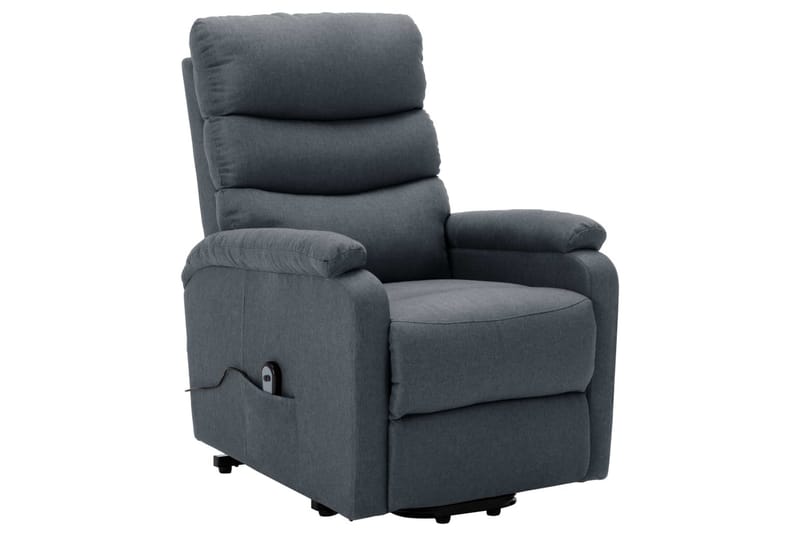 Reclinerfåtölj med uppresningshjälp ljusgrå tyg - Grå - Möbler - Vardagsrum - Fåtöljer - Biofåtöljer & reclinerfåtöljer