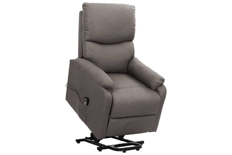 Reclinerfåtölj med uppresningshjälp ljusgrå tyg - Grå - Möbler - Vardagsrum - Fåtöljer - Biofåtöljer & reclinerfåtöljer