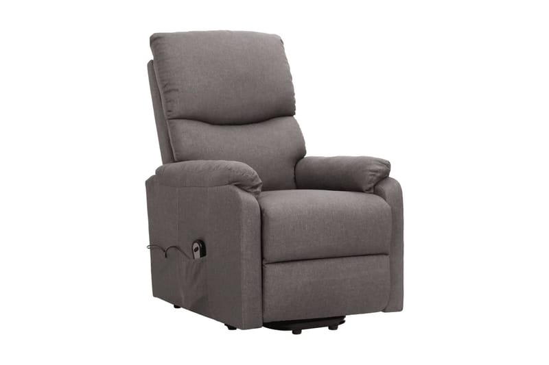 Reclinerfåtölj med uppresningshjälp ljusgrå tyg - Grå - Möbler - Vardagsrum - Fåtöljer - Biofåtöljer & reclinerfåtöljer