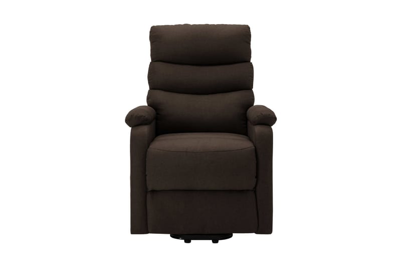 Reclinerfåtölj med uppresningshjälp mörkbrun tyg - Brun - Möbler - Vardagsrum - Fåtöljer - Biofåtöljer & reclinerfåtöljer