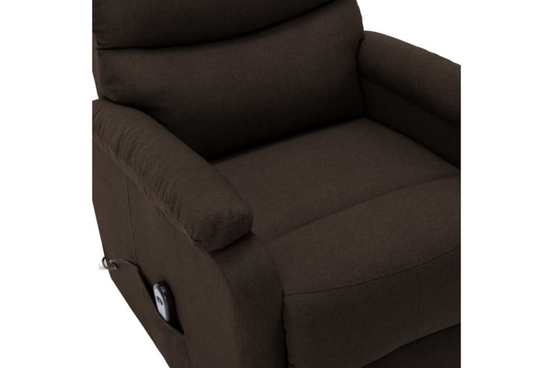 Reclinerfåtölj med uppresningshjälp mörkbrun tyg - Brun - Möbler - Vardagsrum - Fåtöljer - Biofåtöljer & reclinerfåtöljer