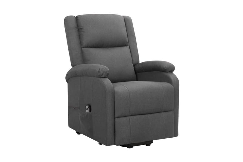 Reclinerfåtölj med uppresningshjälp mörkgrå tyg - Grå - Möbler - Vardagsrum - Fåtöljer - Biofåtöljer & reclinerfåtöljer