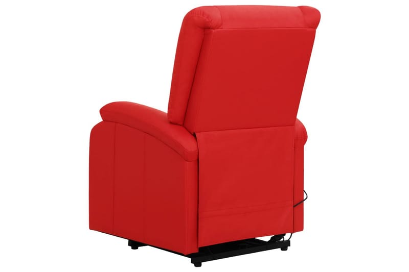 Reclinerfåtölj med uppresningshjälp röd konstläder - Röd - Möbler - Vardagsrum - Fåtöljer - Biofåtöljer & reclinerfåtöljer