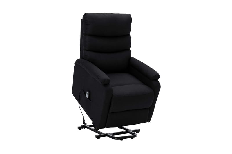 Reclinerfåtölj med uppresningshjälp svart tyg - Svart - Möbler - Vardagsrum - Fåtöljer - Biofåtöljer & reclinerfåtöljer
