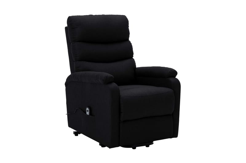 Reclinerfåtölj med uppresningshjälp svart tyg - Svart - Möbler - Vardagsrum - Fåtöljer - Biofåtöljer & reclinerfåtöljer