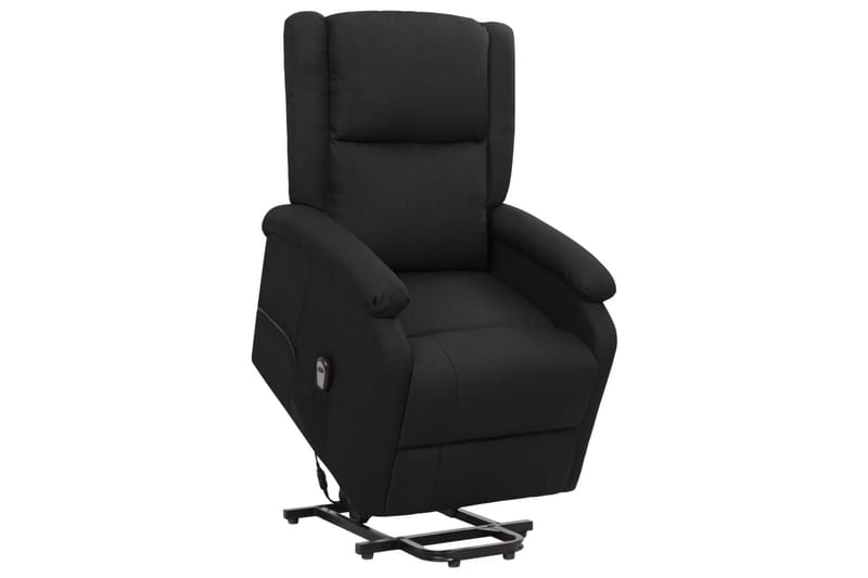 Reclinerfåtölj med uppresningshjälp svart tyg - Svart - Möbler - Vardagsrum - Fåtöljer - Biofåtöljer & reclinerfåtöljer