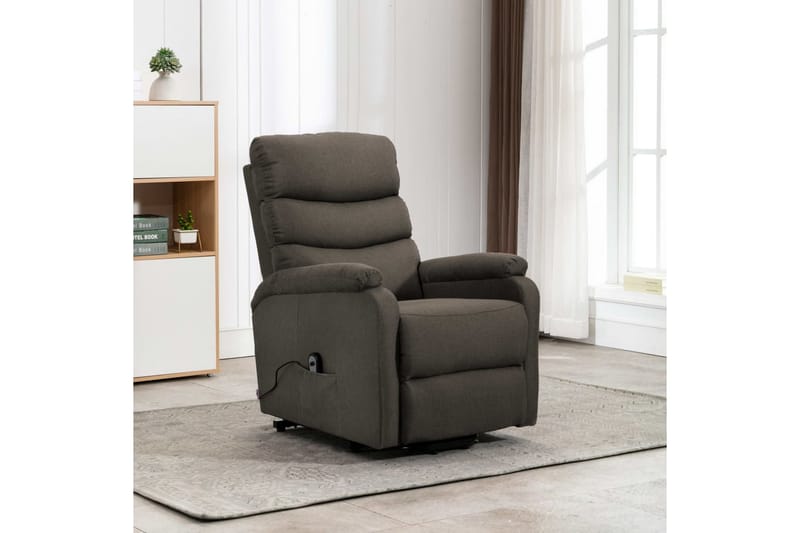 Reclinerfåtölj med uppresningshjälp taupe tyg - Brun - Möbler - Vardagsrum - Fåtöljer - Biofåtöljer & reclinerfåtöljer