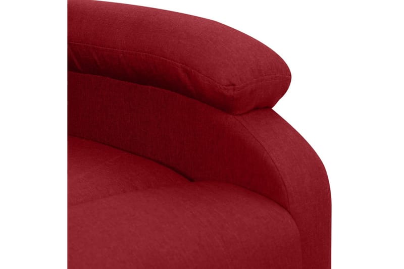 Reclinerfåtölj med uppresningshjälp vinröd tyg - Röd - Möbler - Vardagsrum - Fåtöljer - Biofåtöljer & reclinerfåtöljer