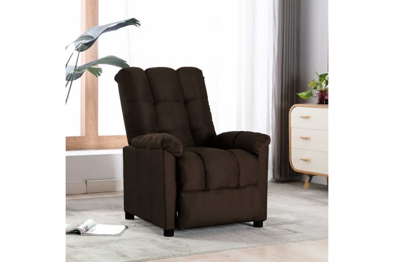 Reclinerfåtölj mörkbrun tyg - Brun - Möbler - Vardagsrum - Fåtöljer - Biofåtöljer & reclinerfåtöljer