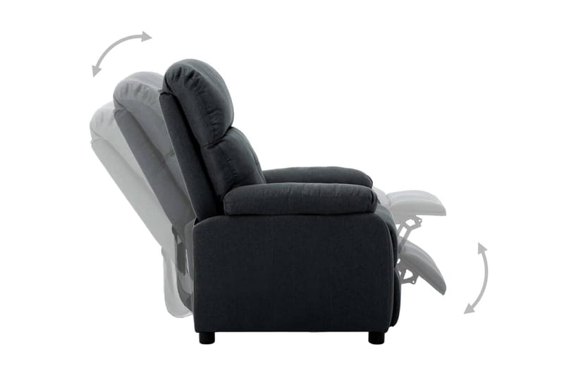Reclinerfåtölj mörkgrå tyg - Grå - Möbler - Vardagsrum - Fåtöljer - Biofåtöljer & reclinerfåtöljer