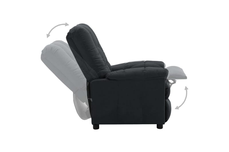 Reclinerfåtölj mörkgrå tyg - Grå - Möbler - Vardagsrum - Fåtöljer - Biofåtöljer & reclinerfåtöljer