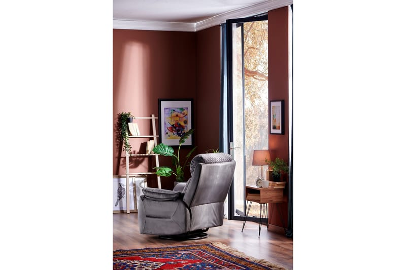 Reclinerfåtölj - Mörkgrå - Möbler - Vardagsrum - Fåtöljer - Biofåtöljer & reclinerfåtöljer