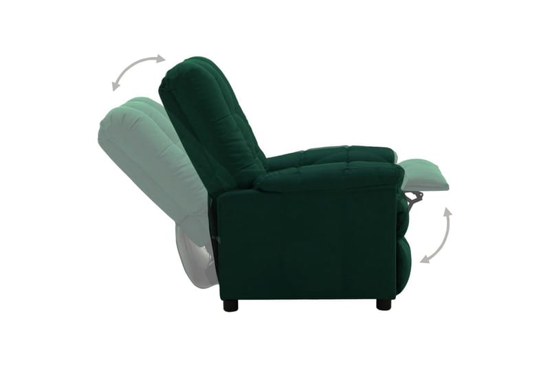 Reclinerfåtölj mörkgrön tyg - Grön - Möbler - Vardagsrum - Fåtöljer - Biofåtöljer & reclinerfåtöljer