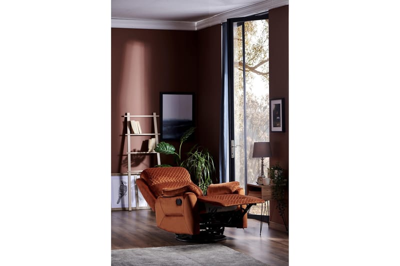 Reclinerfåtölj - Orange - Möbler - Vardagsrum - Fåtöljer - Biofåtöljer & reclinerfåtöljer