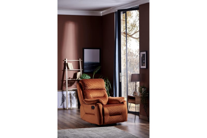 Reclinerfåtölj - Orange - Möbler - Vardagsrum - Fåtöljer - Biofåtöljer & reclinerfåtöljer