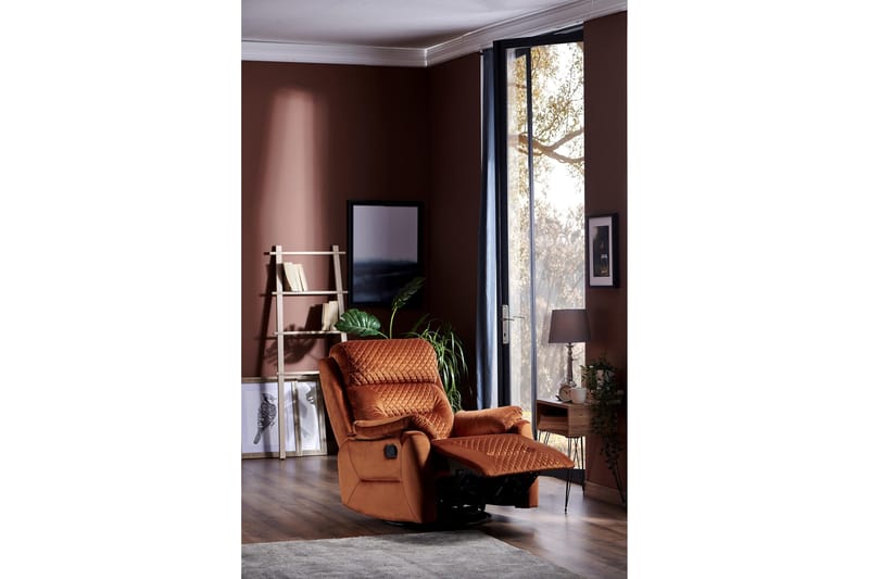 Reclinerfåtölj - Orange - Möbler - Vardagsrum - Fåtöljer - Biofåtöljer & reclinerfåtöljer