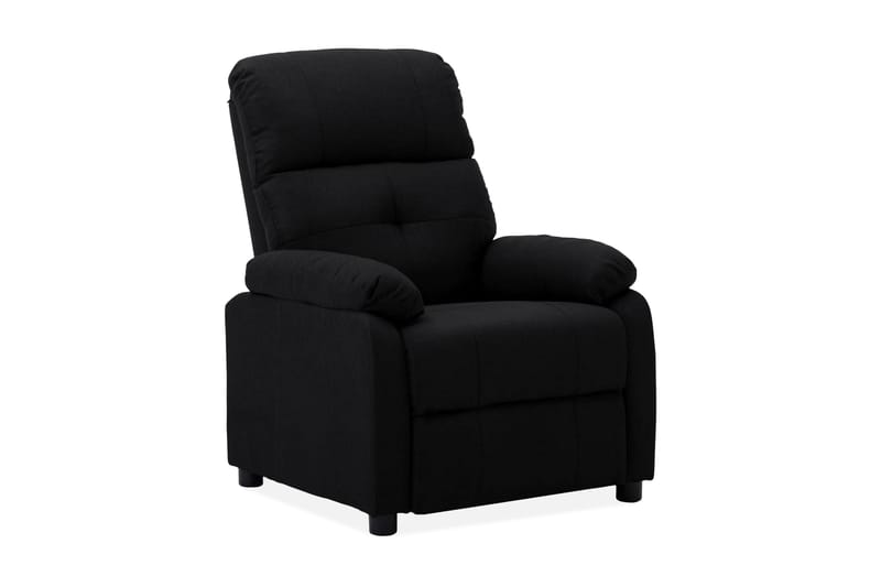 Reclinerfåtölj svart tyg - Svart - Möbler - Vardagsrum - Fåtöljer - Biofåtöljer & reclinerfåtöljer